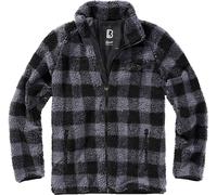 §Giacca Brandit Teddyfleece Nero-Grigio§