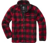 Brandit Teddyfleece Giacca, nero/rosso, Taglia S