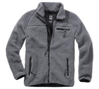 Brandit Teddyfleece Giacca, nero-grigio, taglia 3XL