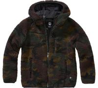 Brandit Teddyfleece Hodded Giacca per bambini, Boschi, Taglia 134-140