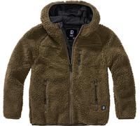 Brandit Teddyfleece Hodded Giacca per bambini, oliva, Taglia 122-128