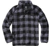 Brandit Teddyfleece Pullover, nero-grigio, taglia 2XL per maschi