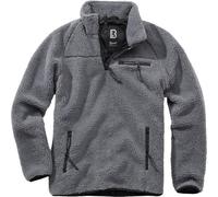 Brandit Teddyfleece Pullover, nero-grigio, taglia 4XL per maschi