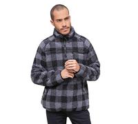 Brandit Teddyfleece Troyer, Uomo, Black/Grey, S