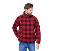 Brandit Teddyfleece Troyer, Uomo, Red/Black, XL