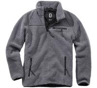 Brandit Teddyfleece Troyer Uomo Soffice Caldo Inverno Abbigliamento Antracite