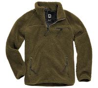 Brandit Teddyfleece Troyer Uomo Soffice Caldo Inverno Abbigliamento Strada Oliva