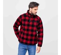 Brandit Teddyfleece Troyer Uomo Soffice Inverno Abbigliamento Strada Rosso/nero