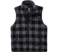Brandit Teddyfleece Veste, nero/grigio, Taglia 3XL