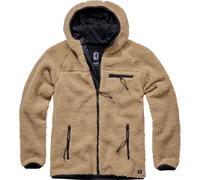 Brandit Teddyfleece Worker, felpa con zip S male Camel