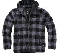 Brandit Teddyfleece Worker Giacca, nero-grigio, taglia 2XL per maschi
