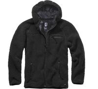 Brandit Teddyfleece Worker, felpa con zip L male Nero