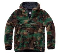 Brandit Teddyfleece Worker Giacca Pullover Mezza Zip Anteriore Tasca Zip Esterno