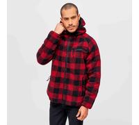Brandit Teddyfleece Worker Jacket Abbigliamento Strada Uomo Caldo Rosso/Nero