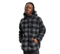 Brandit Teddyfleece Worker Jacket, Uomo, Black/Grey, 3XL