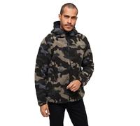Brandit Teddyfleece Worker, felpa con zip XL male Darkcamo