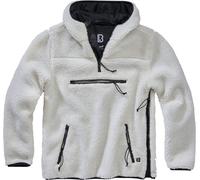 Brandit Felpa con cappuccio Teddyfleece Worker Uomo Bianco 6XL