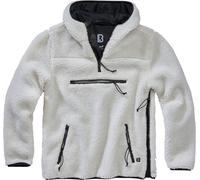 Brandit Felpa uomo teddy pile worker jumper White 7XL Bianco