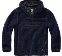 Brandit Teddyfleece Worker Pullover, Blu navy, Taglia L