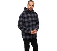 Brandit Teddyfleece Worker Pullover, Color: Black/Grey, Size: XXL