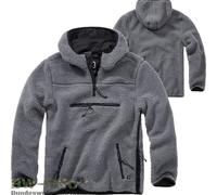 BRANDIT TEDDYFLEECE WORKER PULLOVER CON CAPPUCCIO MAGLIONE INVERNALE CACCIA...