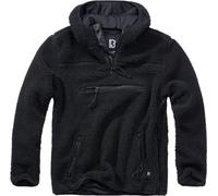 Brandit Teddyfleece Worker Pullover, nero, Taglia M