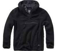 Brandit Teddyfleece Worker Pullover, nero, Taglia S