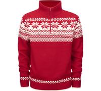 Brandit Troyer Norweger Pullover, Rosso/Bianco, Taglia S