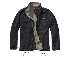 Brandit Twister Uomo Giacca di mezza stagione nero/oliva 100% cotone