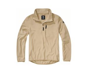 Brandit Uomo Fleecepullover Pile Troyer Camel L Beige