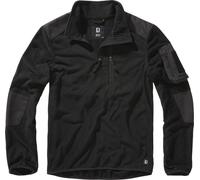 Brandit Uomo Fleecepullover Pile Troyer Ripstop Nero XL Nero