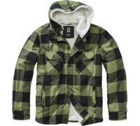 Brandit Giacca Lumber Hooded Nero/Oliva Uomo Taglia M