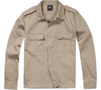Brandit US Shirt Long Sleeve, Uomo, Beige, 6XL
