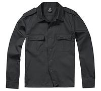 Brandit US Camicia Lavoro Sicurezza Esercito Manica Lunga Uniforme Uomo Nero