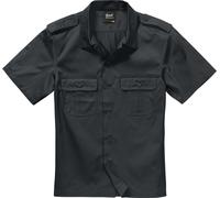 Brandit US Shirt Short Sleeve, Uomo, black, 3XL