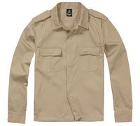 Brandit US Camicia Uomo Manica Lunga Uniforme Combattiento Tattico Patrol Beige