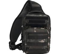 Brandit US Cooper Sling Zaino, nero/mimetismo, Taglia unica