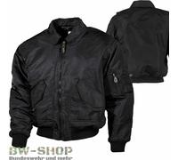 BRANDIT US CWU GIACCA AVIATORE NERA ARMY PILOTA JACKET BOMBER JACKET BIKER BL...