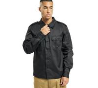 Brandit US Shirt Long Sleeve, Uomo, Black, M