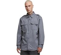 Brandit Vintage Shirt Long Sleeve, Uomo, Charc Grey, L