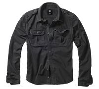 Brandit Vintage Shirt Long Sleeve, Uomo, black, L