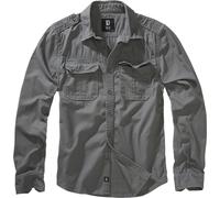 Brandit Vintage Longsleeve Camicia, nero-grigio, taglia S per maschi