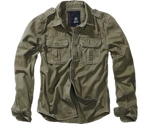 Brandit Vintage Longsleeve Camicia, verde, taglia 2XL per maschi