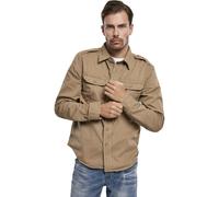 Brandit Vintage Maglia Camicia Casual Longsleeve 100 Prozent Cotone Lavato Look