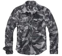 Brandit Vintage Longsleeve Camicia, nero-grigio, taglia 4XL