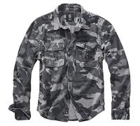 Brandit Vintage Longsleeve Camicia, nero-grigio, taglia S