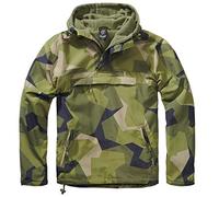 Brandit Windbreaker, Giacca a Vento, Giubbotto Impermeabile, Uomo, Swedish Camo S