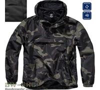 BRANDIT WINDBREAKER GIACCA ANTIPIOGGIA ESTIVA GIACCA A VENTO CAPPUCCIO SCI...