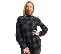Brandit Women Amy Flannel Shirt Long S, Donna, Black/Grey, 6XL