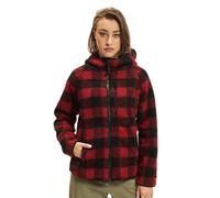 Brandit Teddyfleece, felpa con zip da donna 4XL female Rosso/Nero